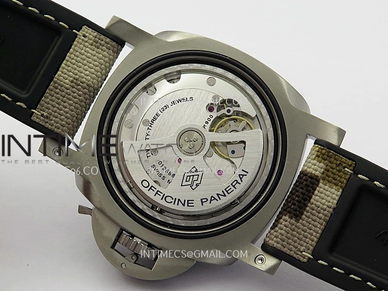 PAM1669 Carbotech 47mm VSF 1:1 Best Edition Ombre Black Dial Blue Markers On Camouflage Strap P.900 Clone